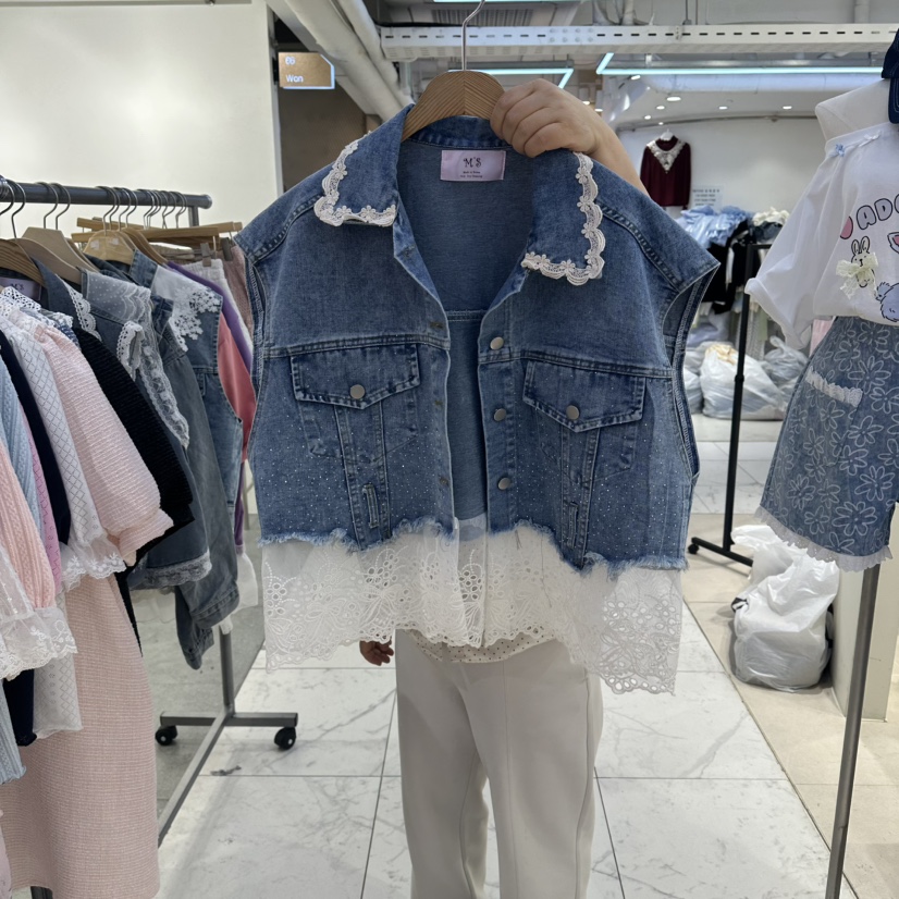 MS韓國代購女裝新品26夏季休閑推薦26春夏職業熱賣時尚馬甲MS馬甲圖色1