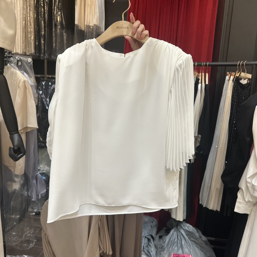 HERISH韓國東大門代購女士新款職業休閑熱賣26春夏襯衫蕾絲衫Haute-Herish-Q襯衫/蕾絲衫圖色1