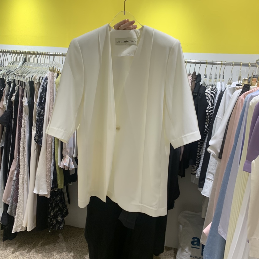 LE MASTERPLACE韓國直郵女裝新品熱賣推薦26夏季職業夾克Le masterpiece夾克圖色1