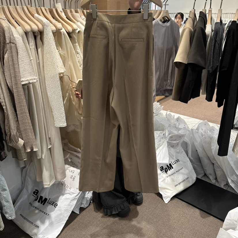 LE BUTTER東大門直郵女裝新品時尚推薦休閑褲羊毛口袋亞麻LE BUTTER休閑褲