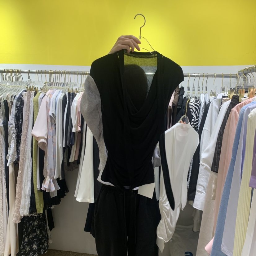 LE MASTERPLACE韓國代購女士新款職業時尚26夏季針織衫系帶Le masterpiece針織衫圖色3