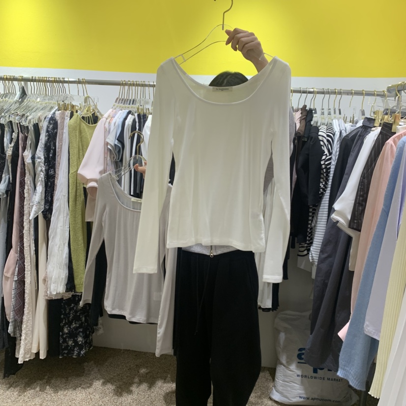 LE MASTERPLACE韓國直郵女士新款26春夏長袖T恤天絲圓領Le masterpiece長袖T恤圖色2