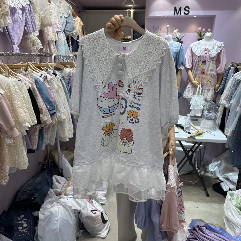 MS韓國代購女裝新款休閑人氣真品26春夏熱賣職業推薦時尚T恤MST恤圖色2