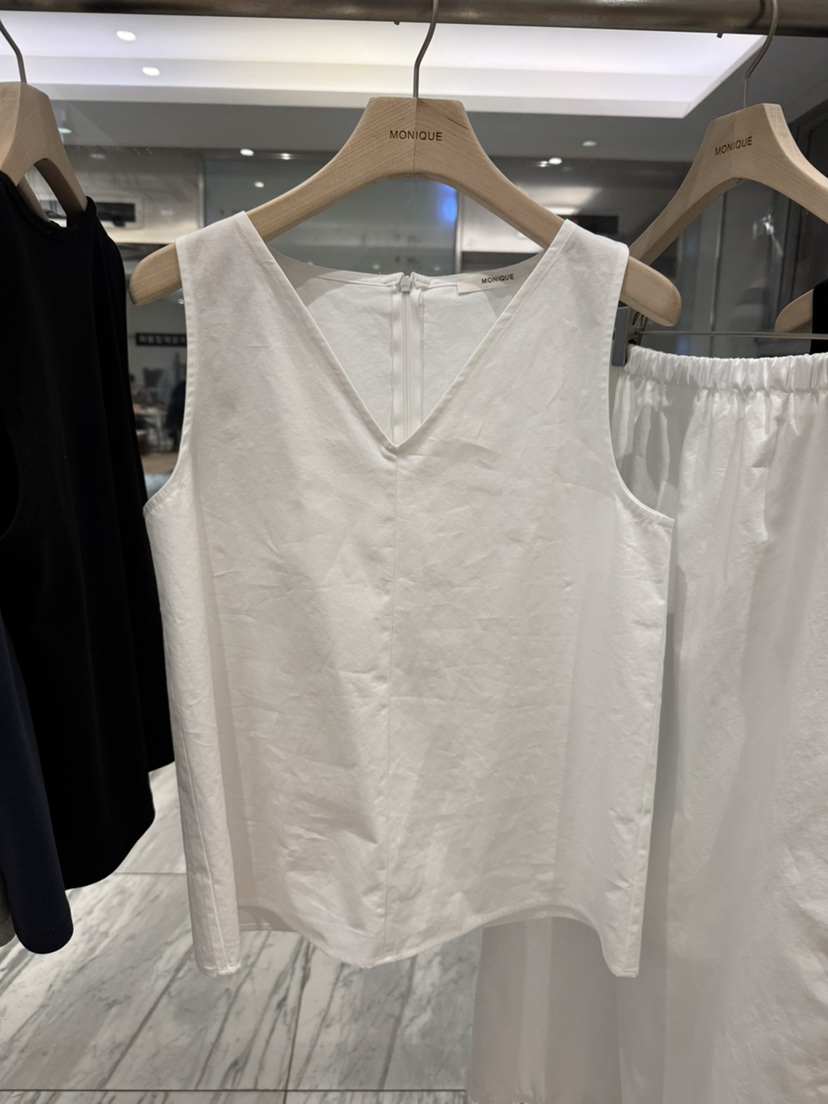 MONIQUE韓國直郵女裝新款職業人氣26春夏推薦吊帶背心亞麻布MONIQUE吊帶/背心圖色1