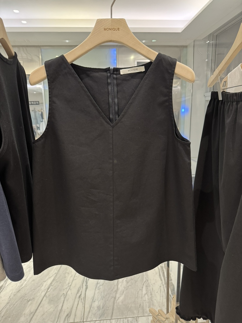 MONIQUE韓國直郵女裝新款職業人氣26春夏推薦吊帶背心亞麻布MONIQUE吊帶/背心圖色2