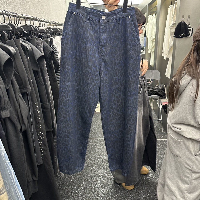 NUEUN韓國直郵實拍女裝新品26夏季休閑熱賣26春夏休閑褲豹紋NUEUN/SEEOT休閑褲圖色1