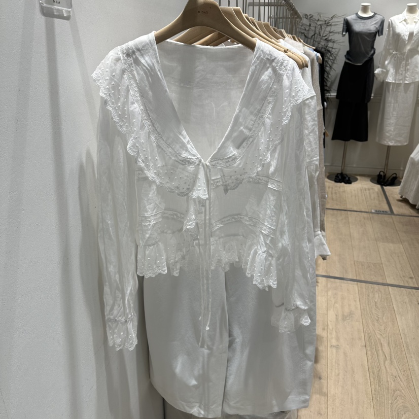 DDAY韓國東大門直郵女士新款推薦熱賣人氣時尚襯衫蕾絲衫DDAY襯衫/蕾絲衫圖色1