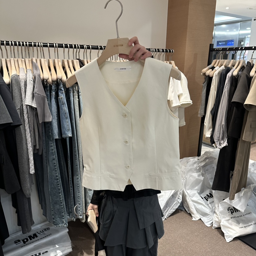 LE BUTTER韓國直郵女士新品26春夏時尚人氣職業推薦馬甲LE BUTTER馬甲圖色1