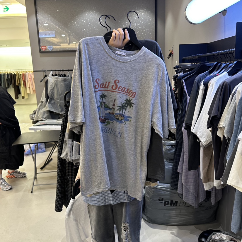 CREDITO東大門實拍韓國女裝新品時尚推薦休閑26春夏人氣T恤CREDITOT恤圖色2