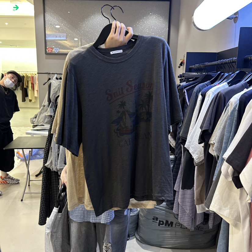 CREDITO東大門實拍韓國女裝新品時尚推薦休閑26春夏人氣T恤CREDITOT恤圖色3