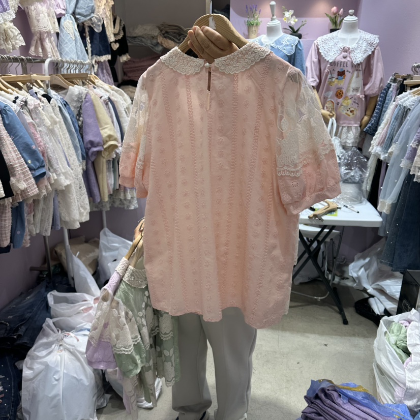 MS韓國代購女裝新款職業26春夏26夏季熱賣推薦襯衫蕾絲衫MS襯衫/蕾絲衫