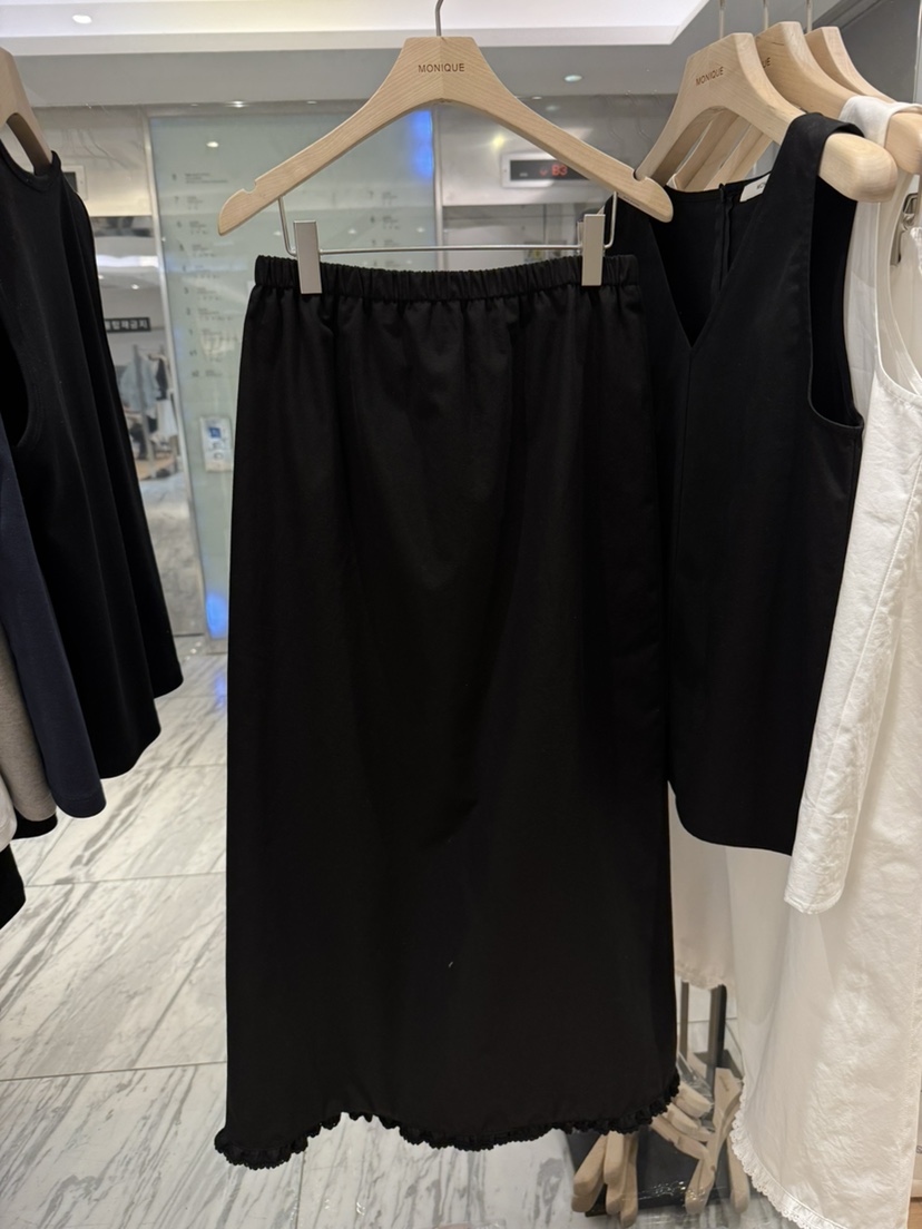 MONIQUE韓國代購女士新款時尚26春夏人氣推薦26夏季長裙亞麻MONIQUE長裙圖色2