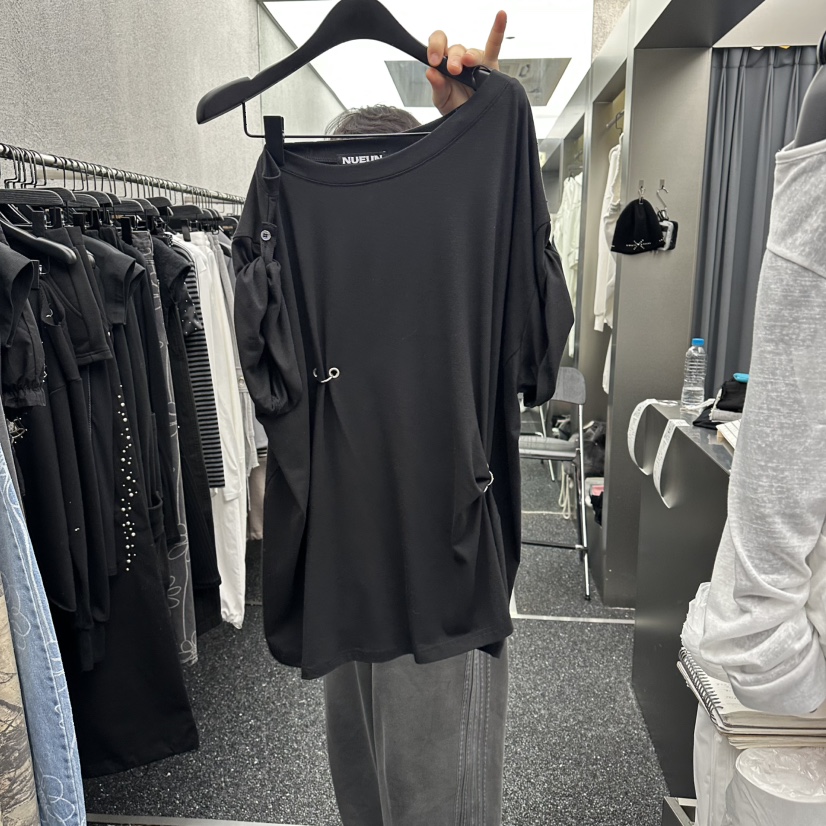 NUEUN韓國代購女裝新款26春夏休閑26夏季時尚推薦職業T恤NUEUN/SEEOTT恤圖色1