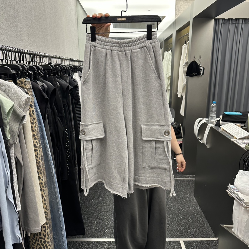 NUEUN東大門實拍韓國女士新品休閑熱賣推薦休閑褲工裝鏤空NUEUN/SEEOT休閑褲圖色1