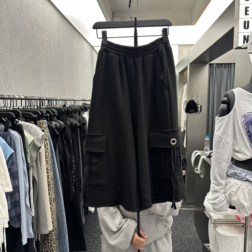 NUEUN東大門實拍韓國女士新品休閑熱賣推薦休閑褲工裝鏤空NUEUN/SEEOT休閑褲圖色2