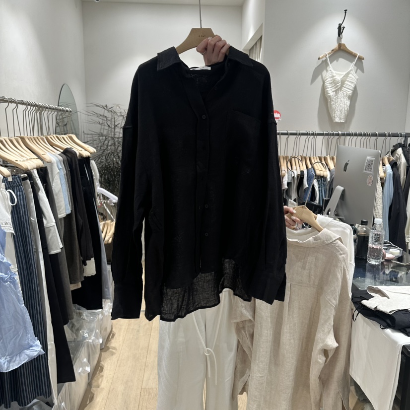 DDAY韓國直郵實拍女裝新品26春夏推薦休閑襯衫蕾絲衫亞麻布DDAY襯衫/蕾絲衫圖色3