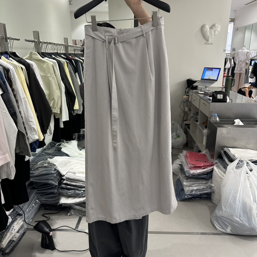 DIARRA韓國直郵女士新款職業推薦熱賣時尚人氣長裙含腰帶DIARRA長裙圖色1