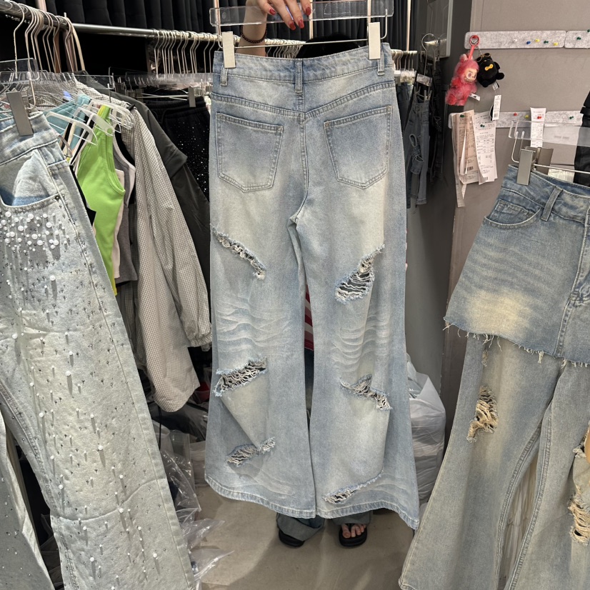 MOMAZU韓國代購女裝新款人氣休閑熱賣26夏季26春夏牛仔褲MOMAZU牛仔褲