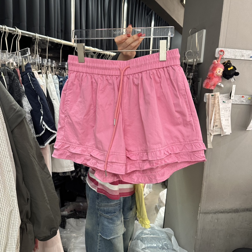 MOMAZU東大門實拍韓國女士新款職業熱賣時尚人氣短褲荷葉邊MOMAZU短褲圖色1