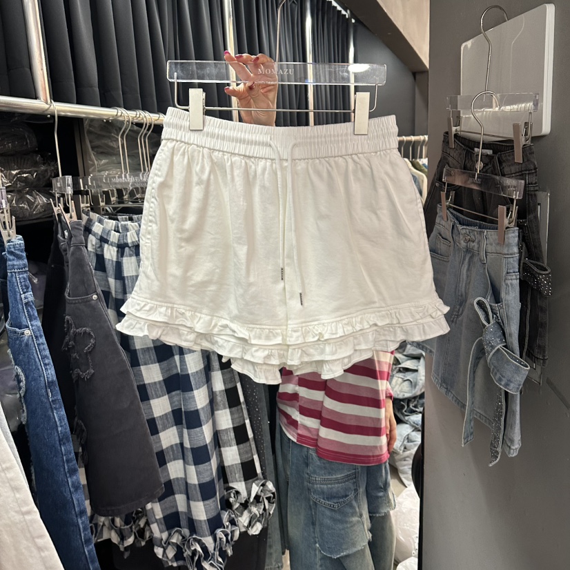 MOMAZU東大門實拍韓國女士新款職業熱賣時尚人氣短褲荷葉邊MOMAZU短褲圖色2