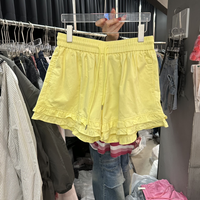 MOMAZU東大門實拍韓國女士新款職業熱賣時尚人氣短褲荷葉邊MOMAZU短褲圖色3