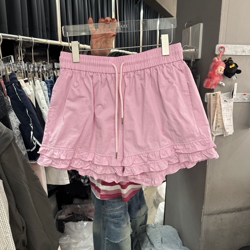 MOMAZU東大門實拍韓國女士新款職業熱賣時尚人氣短褲荷葉邊MOMAZU短褲圖色5