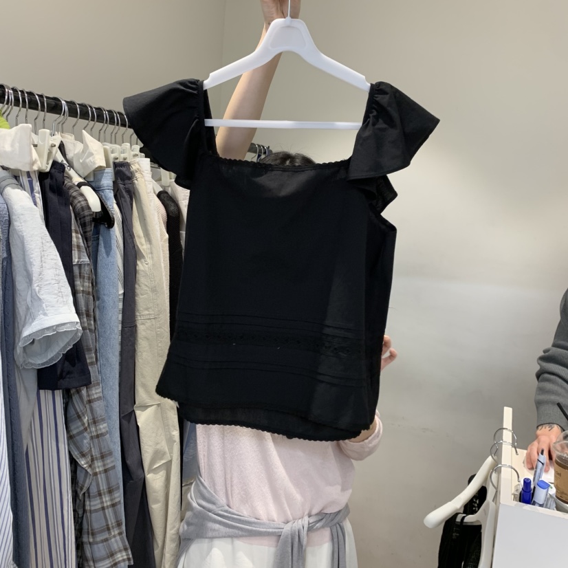 JINSIM韓國直郵實拍女士新品人氣職業休閑襯衫蕾絲衫荷葉邊JINSIM襯衫/蕾絲衫