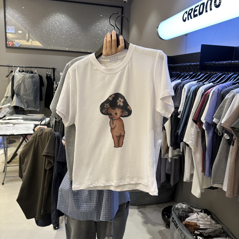 CREDITO韓國東大門代購女裝新款時尚休閑26夏季熱賣職業T恤CREDITOT恤圖色1