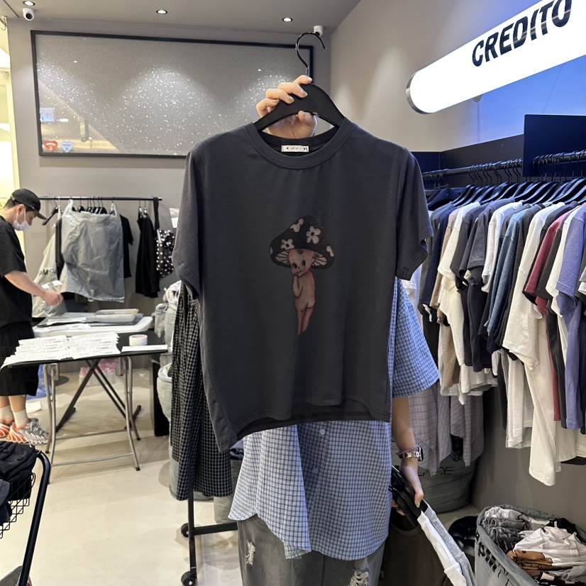 CREDITO韓國東大門代購女裝新款時尚休閑26夏季熱賣職業T恤CREDITOT恤圖色4