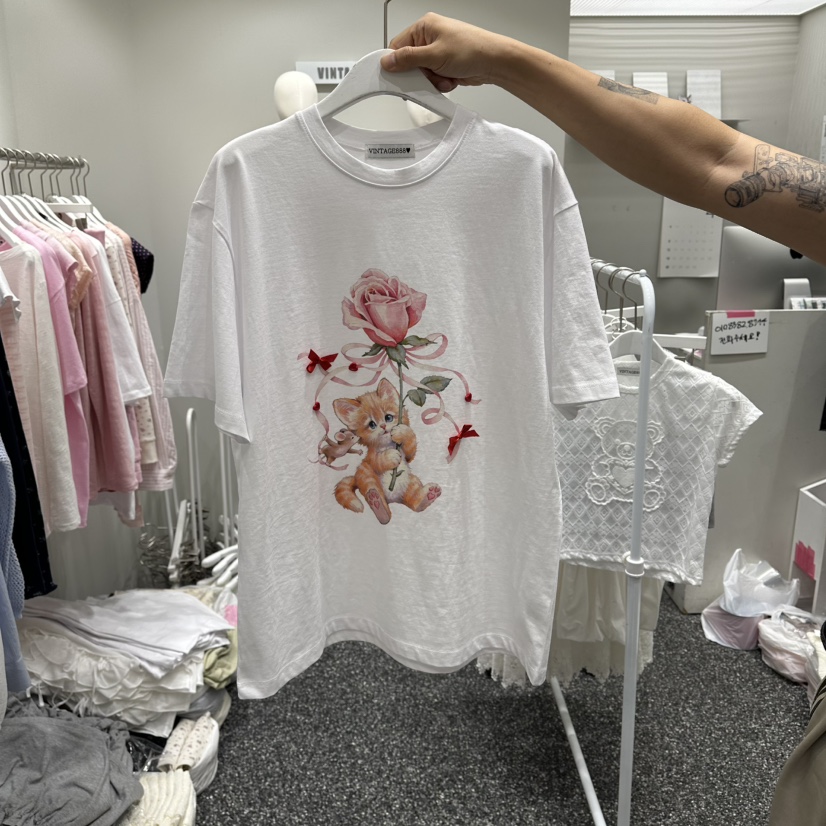 VINTAGE 888韓國直郵女士新款職業人氣休閑熱賣時尚26春夏T恤VINTAGE888/TRIPLE EIGHTT恤圖色1