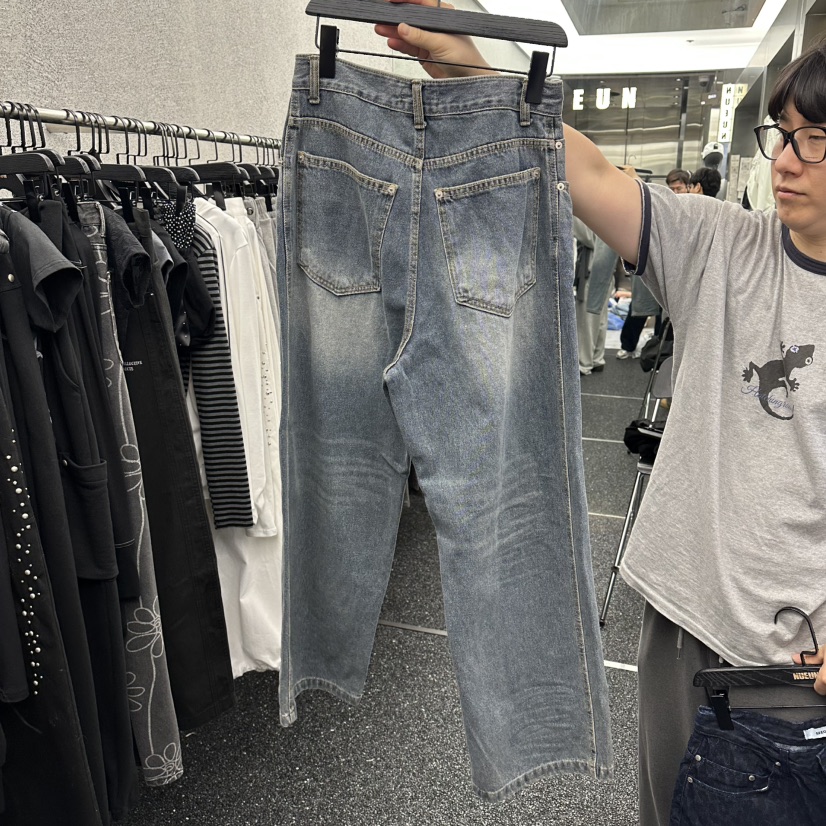 NUEUN韓國代購女士新品26春夏26夏季人氣熱賣時尚職業牛仔褲NUEUN/SEEOT牛仔褲