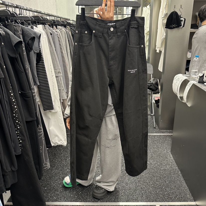 NUEUN韓國東大門代購女士新款26春夏時尚推薦休閑休閑褲水洗NUEUN/SEEOT休閑褲圖色1