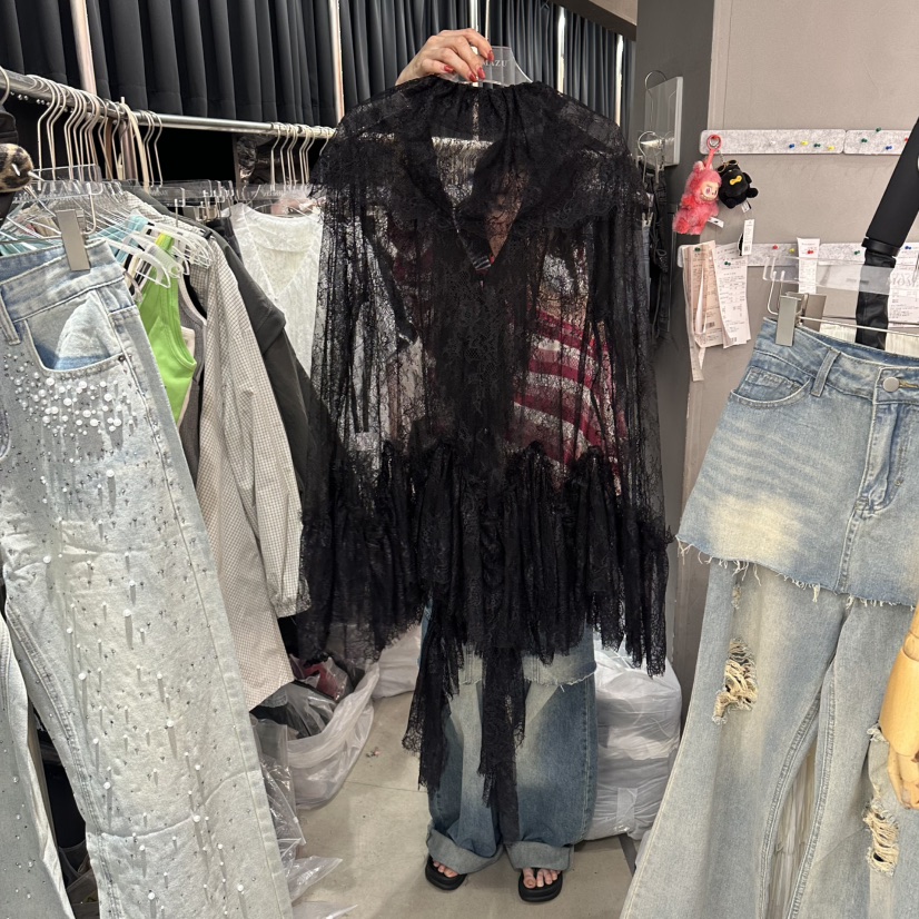 MOMAZU東大門代購女士新款真品休閑職業時尚襯衫蕾絲衫蕾絲MOMAZU襯衫/蕾絲衫