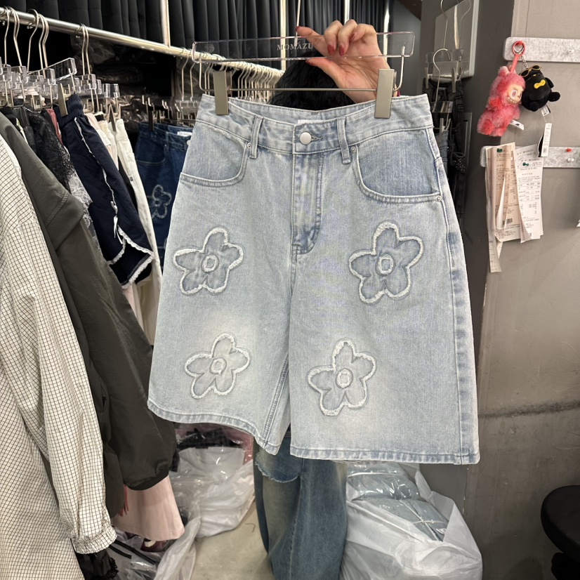 MOMAZU韓國東大門直郵女士新款休閑時尚26夏季熱賣短褲花朵MOMAZU短褲圖色2
