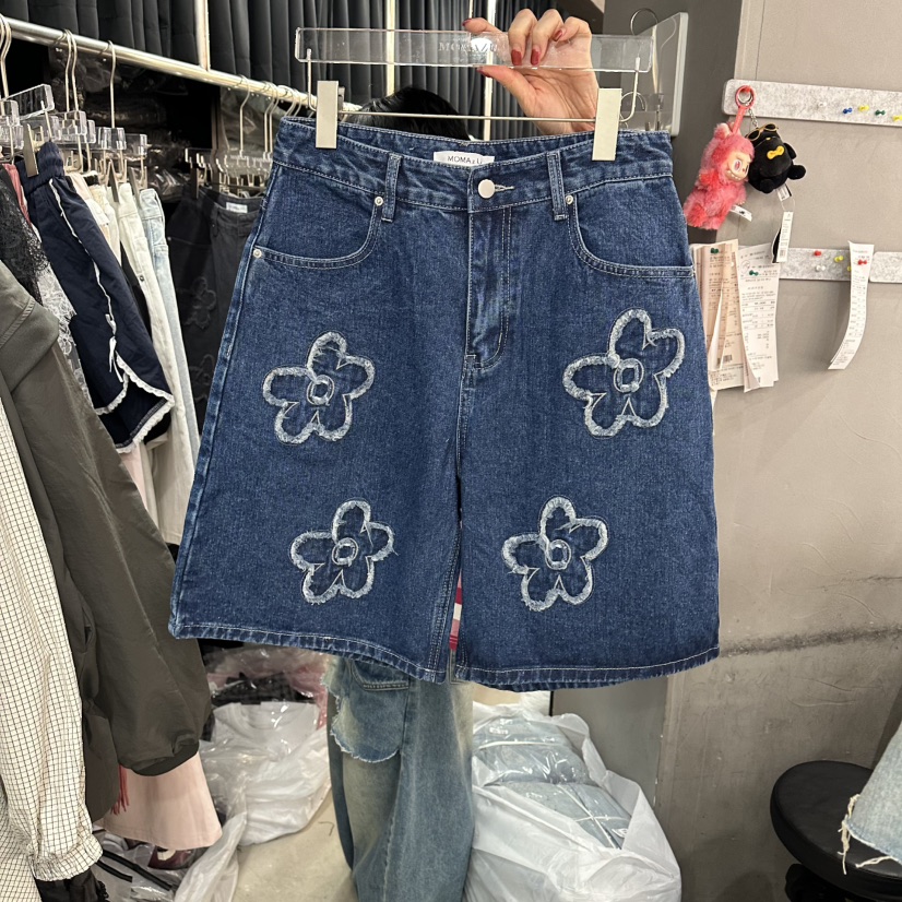 MOMAZU韓國東大門直郵女士新款休閑時尚26夏季熱賣短褲花朵MOMAZU短褲圖色3