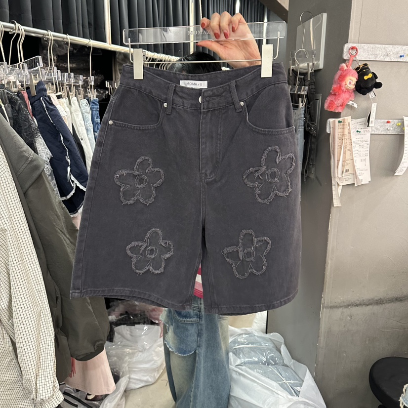 MOMAZU韓國東大門直郵女士新款休閑時尚26夏季熱賣短褲花朵MOMAZU短褲圖色4