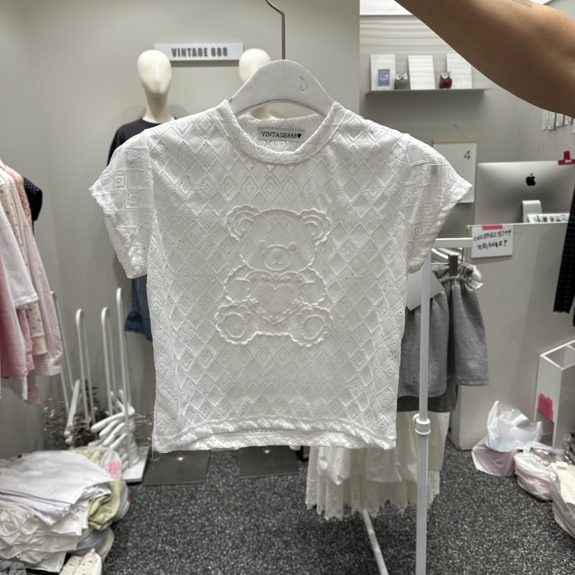 VINTAGE 888韓國東大門直郵女裝新品時尚職業26夏季26春夏T恤VINTAGE888/TRIPLE EIGHTT恤圖色1