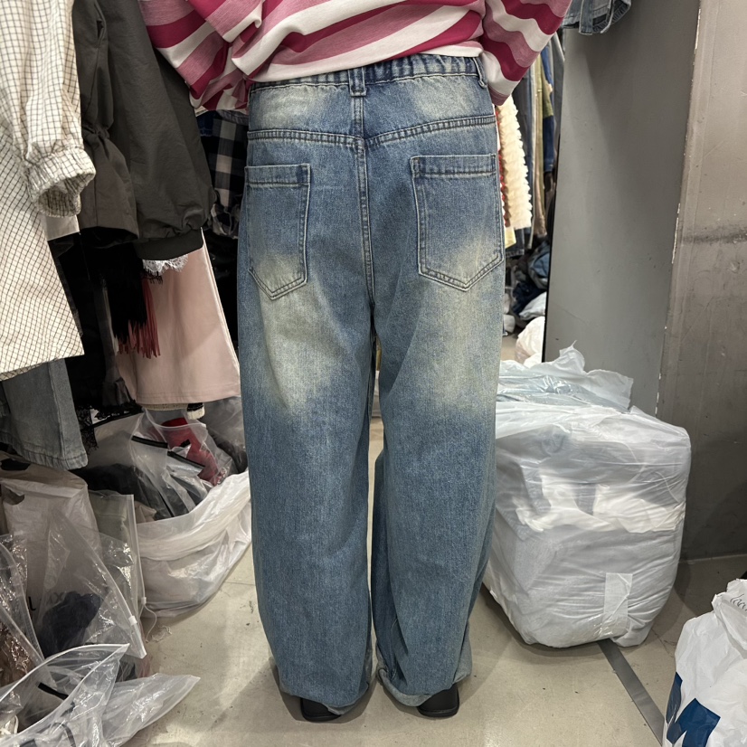 MOMAZU韓國代購女士新款時尚職業26春夏26夏季牛仔褲雙層MOMAZU牛仔褲