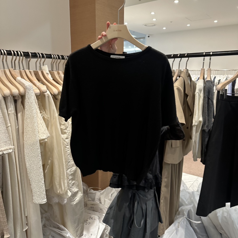 LE BUTTER韓國東大門直郵女士新款26春夏針織衫短袖針織衫LE BUTTER針織衫圖色3