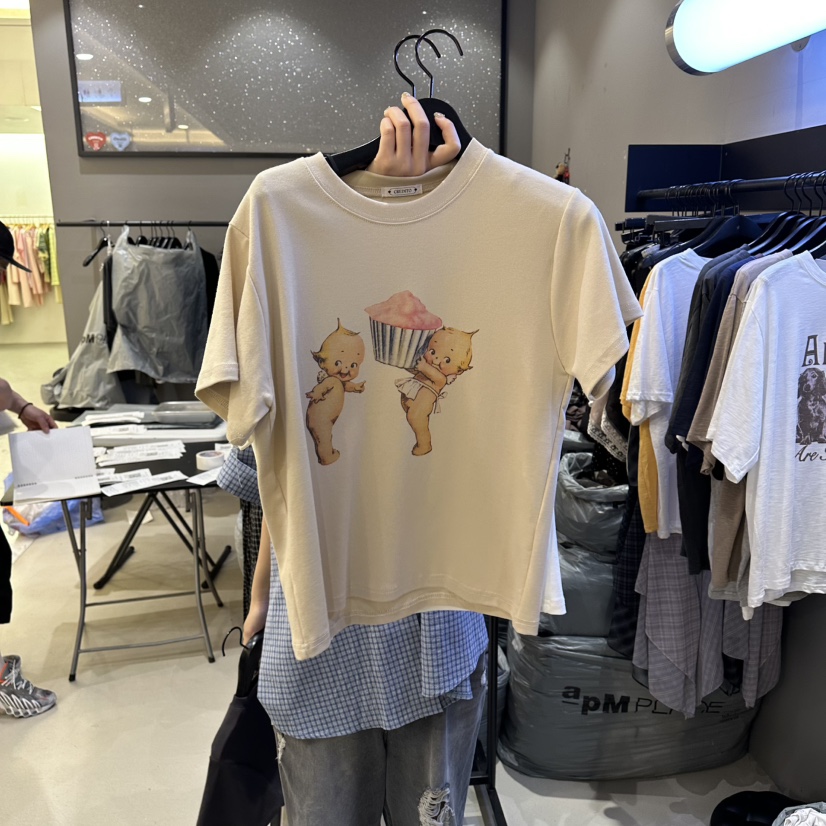 CREDITO韓國代購女裝新品職業時尚26春夏推薦熱賣人氣T恤CREDITOT恤圖色2