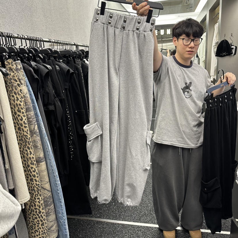 NUEUN韓國直郵女士新品推薦時尚26夏季職業人氣休閑褲工裝褲NUEUN/SEEOT休閑褲圖色2