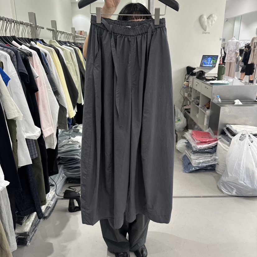 DIARRA韓國東大門直郵女士新品熱賣時尚休閑休閑褲含腰繩DIARRA休閑褲圖色2淺灰色