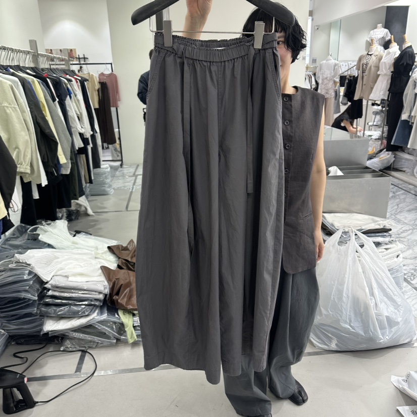 DIARRA韓國東大門直郵女士新品熱賣時尚休閑休閑褲含腰繩DIARRA休閑褲圖色3淺棕色