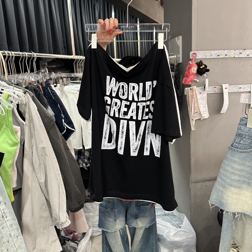 MOMAZU韓國直郵女士新品熱賣時尚26夏季休閑職業推薦26春夏T恤MOMAZUT恤圖色2