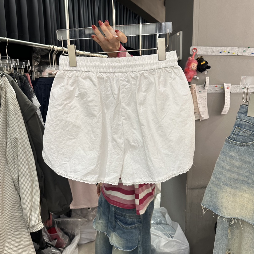 MOMAZU韓國直郵實拍女裝新品人氣26春夏時尚職業短褲蕾絲緞MOMAZU短褲