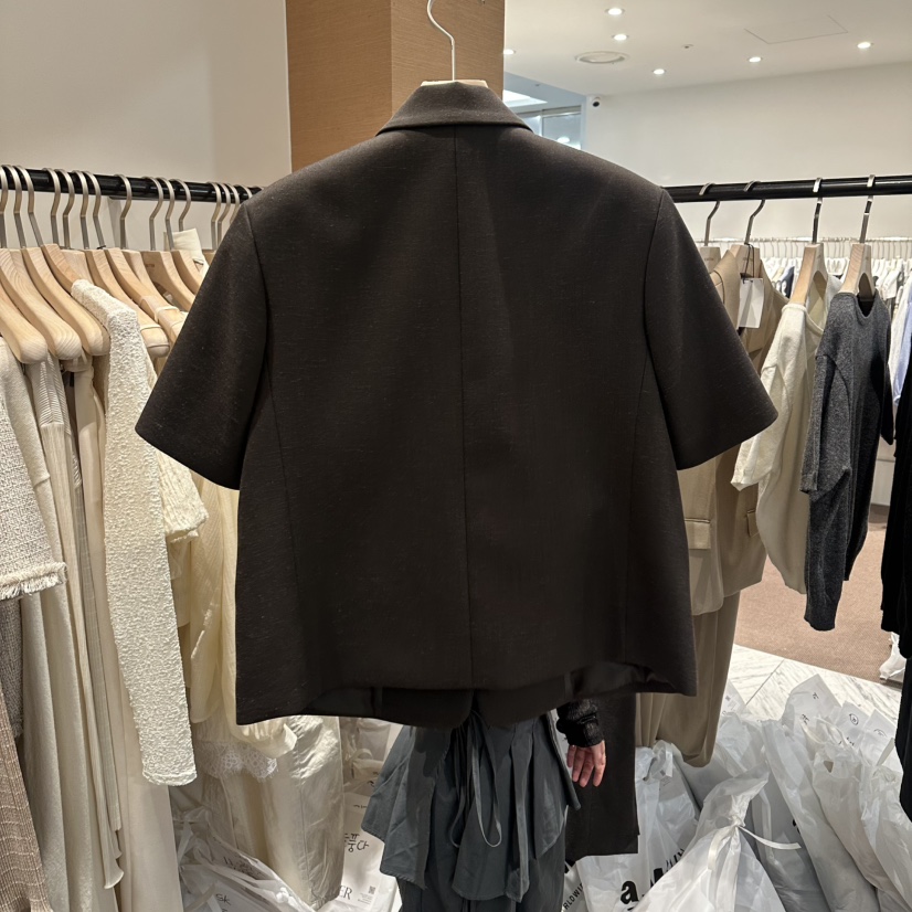 LE BUTTER東大門直郵女士新款休閑職業夾克羊毛口袋亞麻LE BUTTER夾克