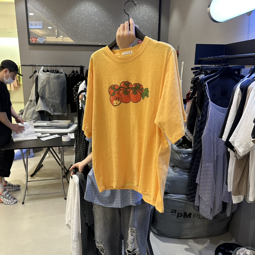 CREDITO東大門實拍韓國女裝新品26春夏時尚職業熱賣26夏季T恤CREDITOT恤圖色2