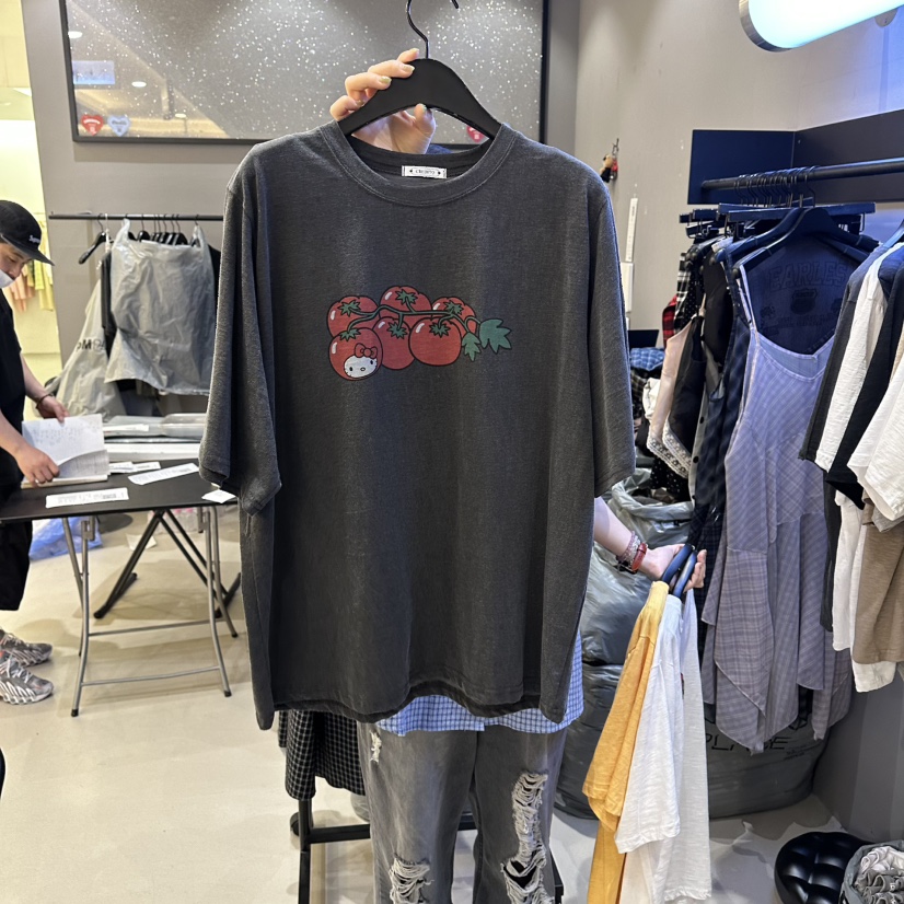 CREDITO東大門實拍韓國女裝新品26春夏時尚職業熱賣26夏季T恤CREDITOT恤圖色3