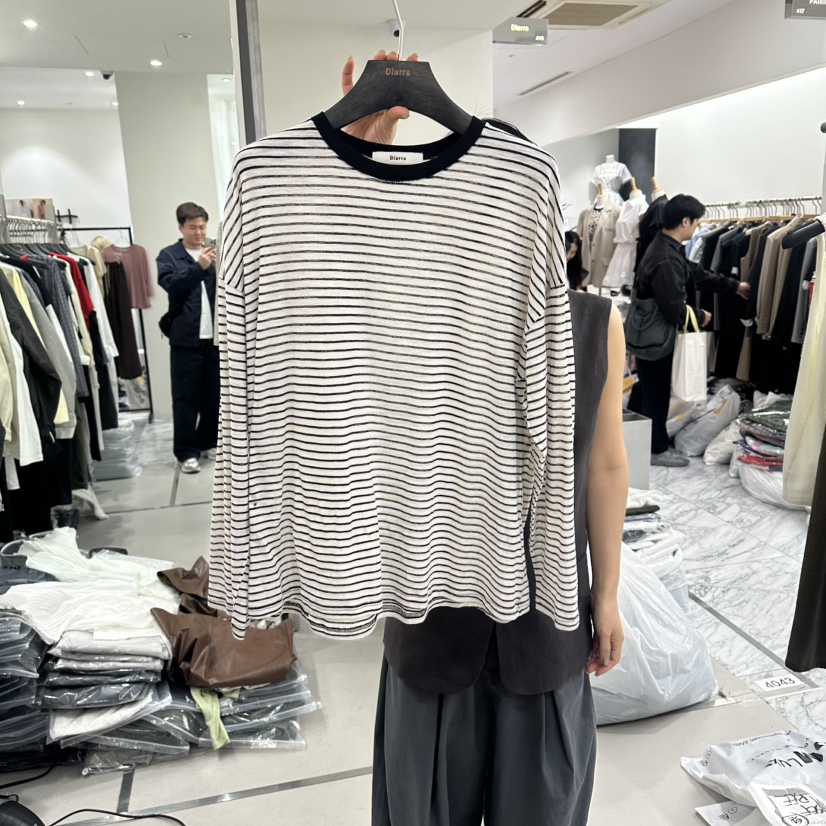 DIARRA韓國代購女士新品熱賣職業26春夏休閑26夏季長袖T恤DIARRA長袖T恤圖色2