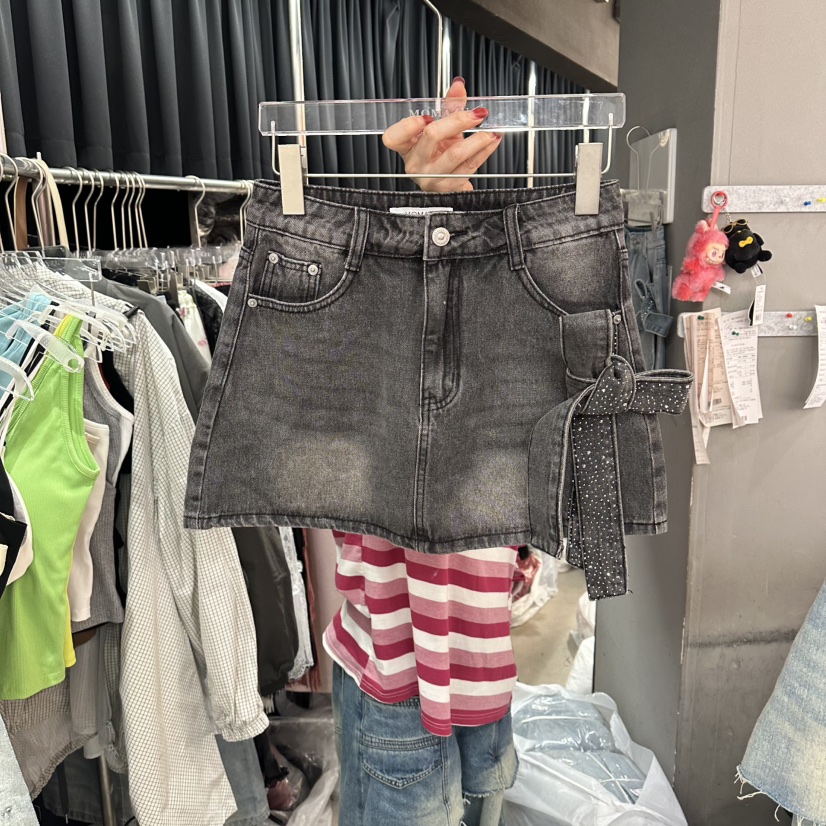 MOMAZU韓國直郵女士新款26春夏26夏季推薦人氣裙褲短款絲帶MOMAZU裙褲圖色2